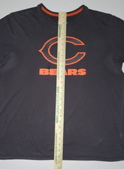 Nike NFL Chicago Bears Athletic Cut Mens Gray Orange Short Sleeve Shirt Size XL