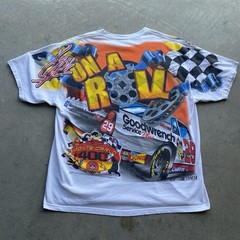 Vintage 90s NASCAR Looney Tunes Kevin Harvick All Tuned Up Chase Authentics AOP