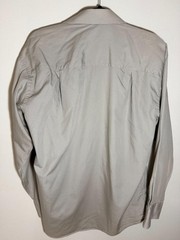 Kenneth Cole New York Cotton Blend Button Up Shirt Men’s Beige Minimalist Long