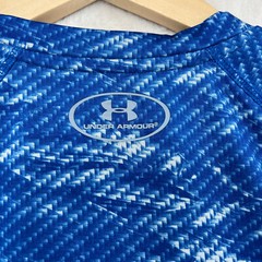 Under Armour Heatgear Loose Fit Men’s Size S Blue Camouflage Crew-Neck T-Shirt