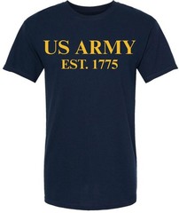US Army Est. 1775 Printed T-Shirt USA Military Veteran Tee American Shirt
