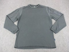 Kuhl Shirt Mens Medium Gray Kommando Wildfibre Long Sleeve Pocket Zipper Hiking