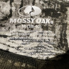 Mossy Oak Camo T-Shirt Mens Medium & Black T-Shirt Cotton/Polyester Moisture Wck
