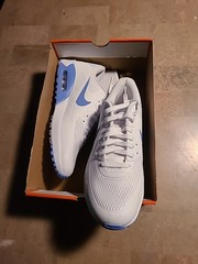 NIB Nike Air Max 90 Golf Men’s 10.5 Waterproof White Royal Pulse HV9305-100 $145