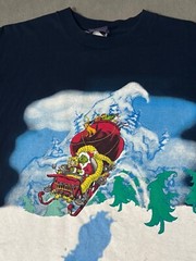 Dr. Seuss The Grinch Vtg Y2K Christmas 3D Graphic Santa Comedy Humor T Shirt -L