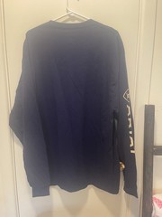 Hanes Blue XL Long Sleeve Crew Neck Graphic Print Cotton Jersey Tagless T-Shirt