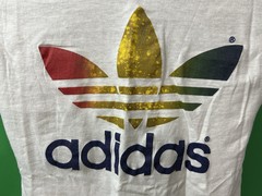 ADIDAS Trefoil Vintage 1982 T-Shirt Large (fits smaller) White Fun Run Marathon