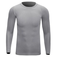 Mens Running Soft Long Sleeve Johns Liner Moisture Wicking T-Shirt Gym Tight Top