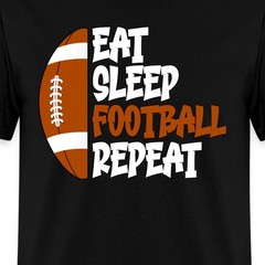 Eat Sleep Football Repeat | Funny Game Day Men’s T-Shirt