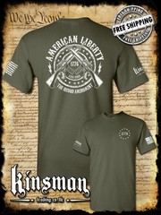 American Liberty 2nd Amendment 1776 AR-15 2-Sided T-Shirt American Flag