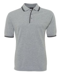 Jb’s wear Adults Contrast Polo Shirts with UPF Protection Straight hem W/ Split
