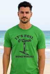 Foilboard SUP Kitesurf Foil Board T Shirt Foil O’clock Kitesurfing Tee Gift