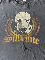 Vintage Sublime Band Tee Shirt XL Black Distressed Lou Dog 2006 Concert Tour