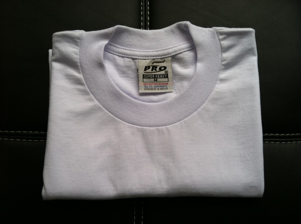 6 NEW PRO 5 PRO5 T-SHIRT SUPER HEAVY WHITE TEE PLAIN BLANK 7X-LARGE 7XL 6PC