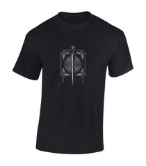 Wolf Sword Celtic Viking Odin Thor Hammer Mythology Unisex T-Shirt