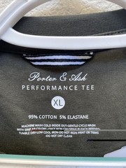 NEW Porter & Ash Men’s XL Dark Green Performance Tee Crew Neck T-Shirt NWT