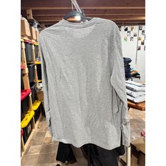 Nike Mens Long Sleeve T-Shirt Heather Gray Embroidered Logo Size XL AR5193-063