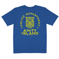 NEW Amity Police Island New England Shark JAWS Movie Funny Cotton T-Shirt S-5XL