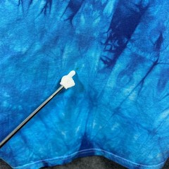 Mens Blue Tie Dye Pura Vida Costa Rica Iguana Graphic T-Shirt. No Size Tag.