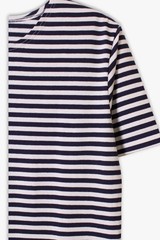 TELNYASHKA STRIPED COTTON SHORT SLEEVE SHIRT RUSSIAN ARMY NAVY BLUE LARGE