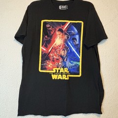 Star Wars T-Shirt The Force Awakens Movie Galaxy Premiere Collection Large