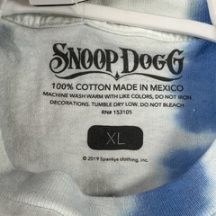 Snoop Dog Shirt Mens XL White Rap Tie Dye Calvin Broadus Streetwear Hip Hop 90’s