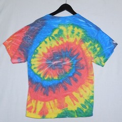 Vintage 2000s Y2K TOP HEAVY Tie Dye Swirl Soaring Eagle Cotton T Shirt Mens L