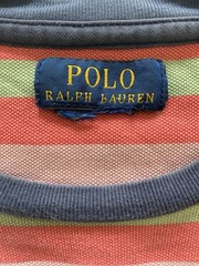 Polo Ralph Lauren Shirt Men Large Multicolor Striped Pique Short Sleeve READ