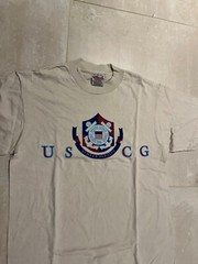 uscg t shirt , 100% cotton, beige khaki, large , new,100% cotton