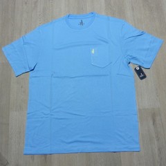 Johnnie-O Men’s Small Palm Paradise T-Shirt Malibu Blue SS Crew Neck NWT