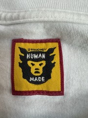 HUMAN MADE Men’s White Graphic Print Jersey Cotton T-Shirt XL Logo Crew Neck