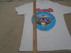 Aerosmith – “Aero Force One” – 2019 White Shirt – Sz Medium – Fruit Of The Loom