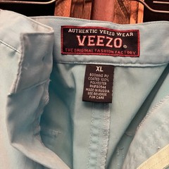 Vintage Veezo Streetwear Hip Hop Y2K Baby Blue Baggy Shirt & Pants Outfit SZ XL