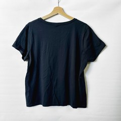 Uniqlo Mens T Shirt XXL Navy V Neck Short Sleeve Cotton Casual Basic Tee