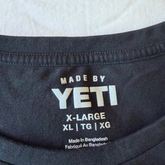 Yeti Logo Badge Mens X-Large T-Shirt Short Sleeve Navy Blue Shirt