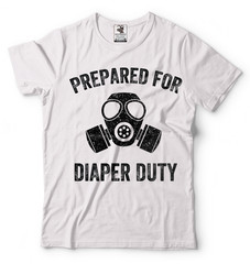 Gift For Dad Funny T-shirt Dad Maternity T-shirt Father Daddy Diaper Duty Shirt