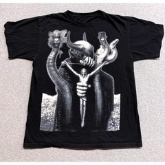 Celtic Frost To Mega Therion HR Giger Art Black Double Stitched T-Shirt Mens L