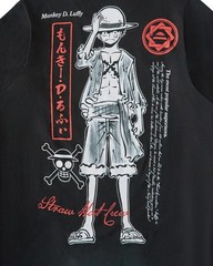 One Piece Shirt Men’s Luffy Front and Back Print Short Sleeve Tee