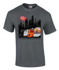 Milwaukee at Night trian Authentic Railroad T-Shirt Tee Shirt [103]