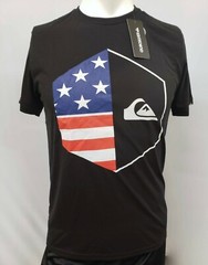 Quiksilver Mens Slim Fit American Flag T Shirt Short Sleeve Size S M XL