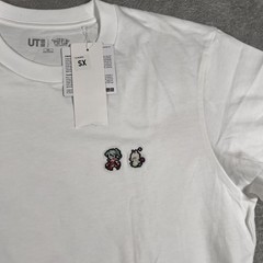 Uniqlo x Final Fantasy Pixel Remaster Tee Mens XS White Yoshitaka Amano Art NWT