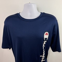 Champion T Shirt Men’s Large Short Sleeve Crew Neck Athletic Polyester Spell Out