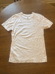 Vintage Jordan & Nike T Shirts Men Medium White Black Yellow Jumpman Dri Fit