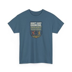 Inhabit Your Body Fitness Graphic Tee, Mindful Exercise Yoga & Wellness Shirt