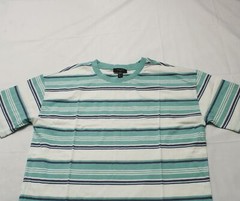 New Look Men’s Oversized Striped Crew Neck Shirt JL3 Blue/White Stripe Small