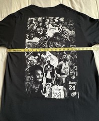kobe bryant statue day t shirt graphic tee collage Black & White XL