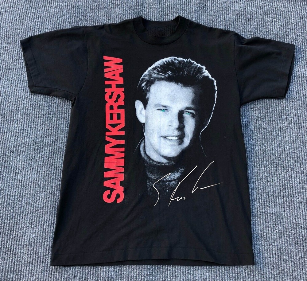 Vintage Sammy Kershaw Haunted Heart Cotton Black All Size Unisex Shirt JJ09