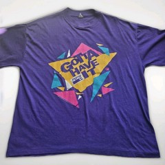 Vintage 90s Taco Bell T Shirt Adult Large Purple Geometric Graphic Retro 22×25