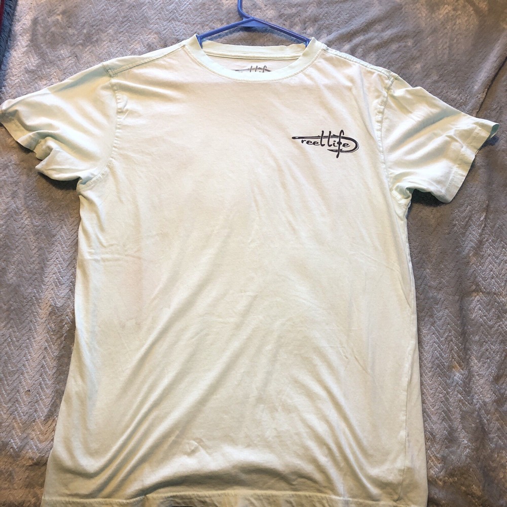 Reel Life Short Sleeve Graphic Ocean Wash T-Shirt Men’s Medium Misty Jade