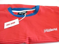 Full Send Mens Large Red Striped T Shirt Nelk Boys Streetwear NWT